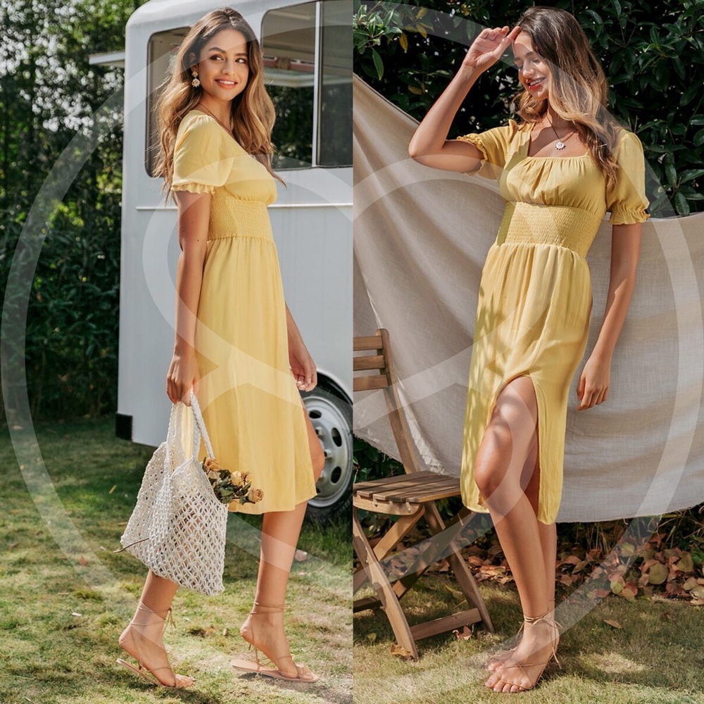 SANDY Side Slit Midi Dress - Picture 3 of 4